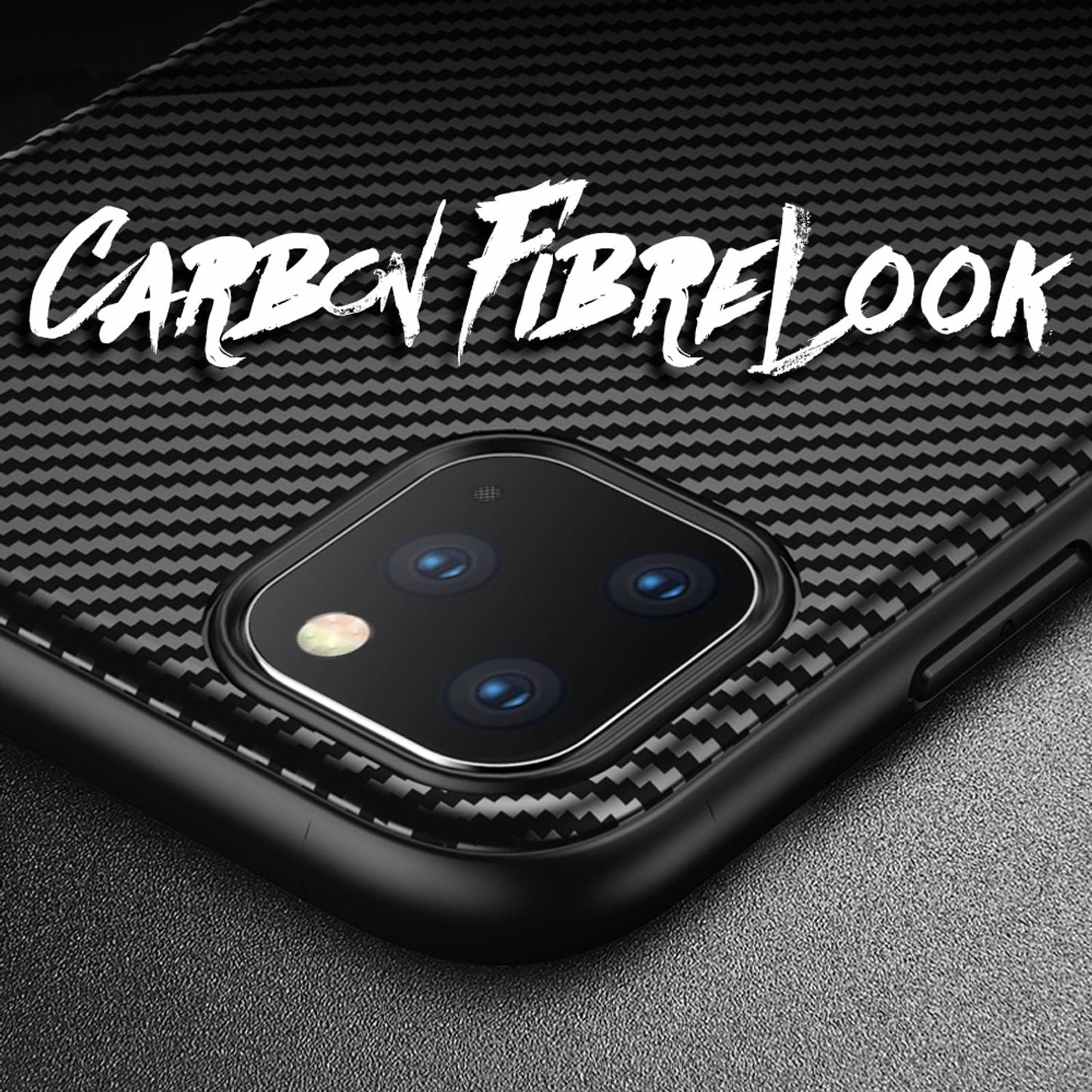 NALIA iPhone11 Pro Max Carbon Look Hülle - TPU Schutz, Dünn