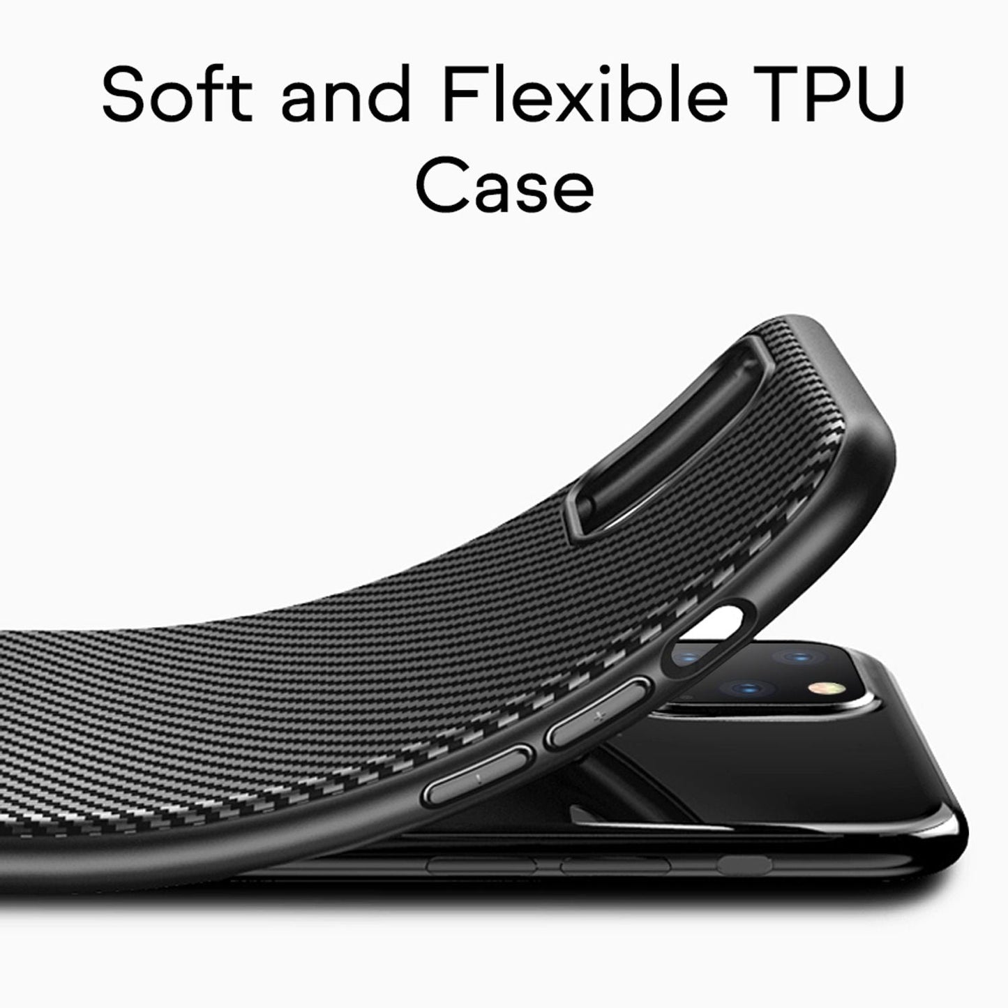 NALIA iPhone11 Pro Max Carbon Look Hülle - TPU Schutz, Dünn