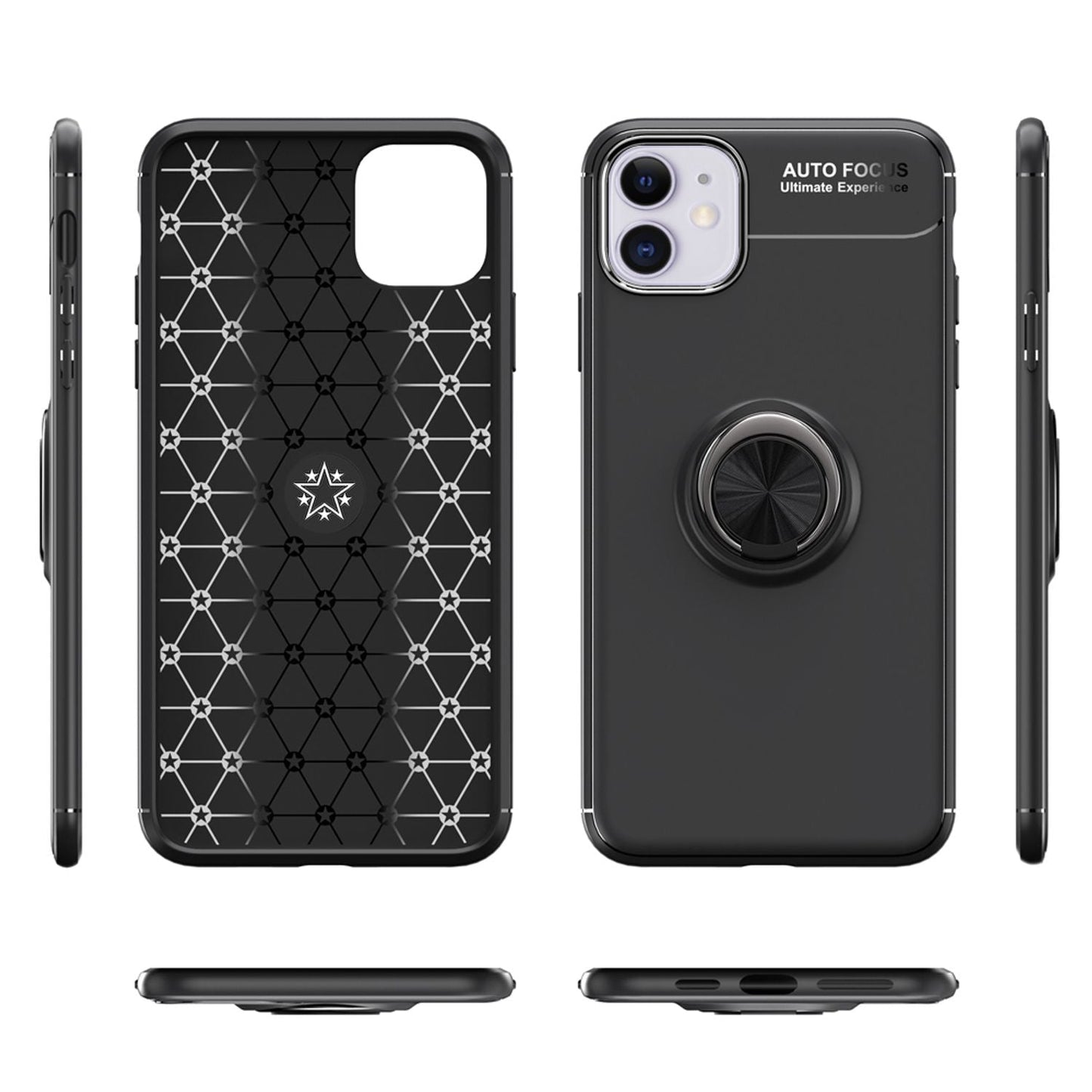 NALIA Ring Handyhülle für iPhone 11, Schutz Cover Magnetisch Silikon Case Bumper Etui