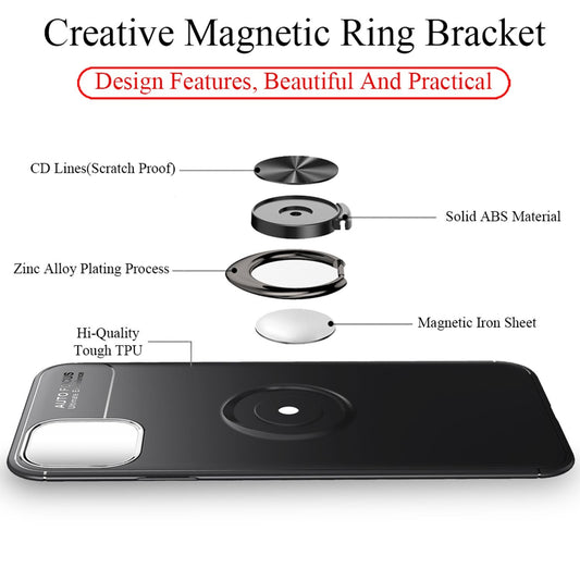 NALIA Ring Handyhülle für iPhone 11, Schutz Cover Magnetisch Silikon Case Bumper Etui