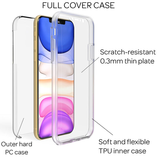 NALIA Handy Hülle für iPhone 11, Full-Cover Schutz Case Cover Tasche Bumper