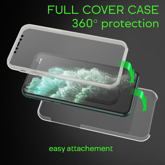 NALIA 360Guard Hülle iPhone 11 Pro Transparent - Kapazität Voller Schutz, Material TPU, Passform