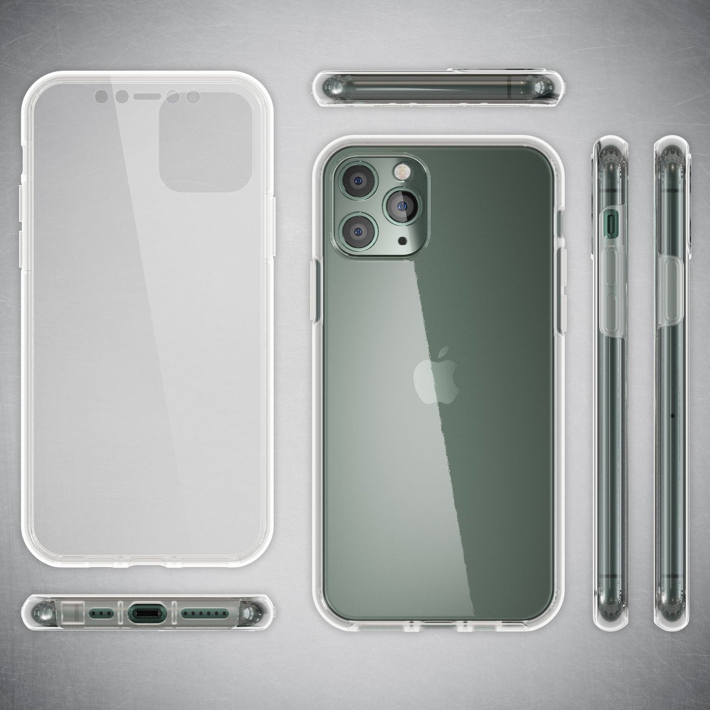 NALIA Handy Hülle für iPhone 11 Pro, Full-Cover TPU  Schutz Case Cover Bumper