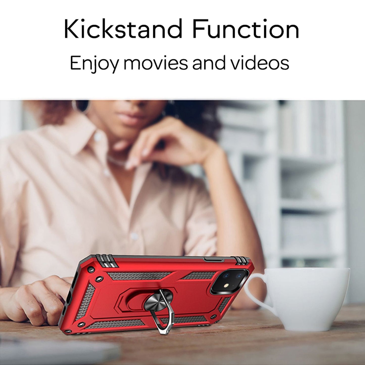 Husă de telefon NALIA Ring pentru iPhone 11 - Protecție 360 ​​de grade, Material hibrid, Suprafață antiderapantă