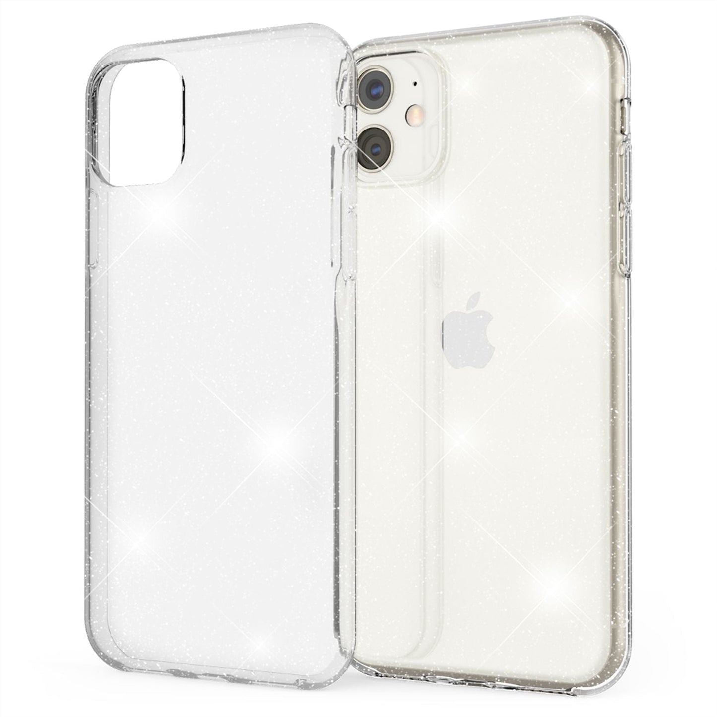 NALIA Glitzer Handyhülle für Apple iPhone 11 Hülle, Bling Silikon Handyhülle Cover