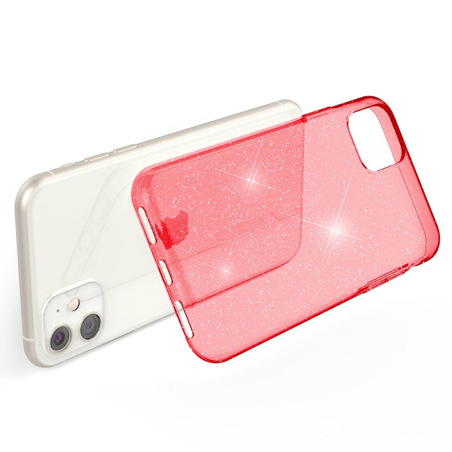 NALIA Glitzer Handyhülle für Apple iPhone 11 Hülle, Bling Silikon Handyhülle Cover
