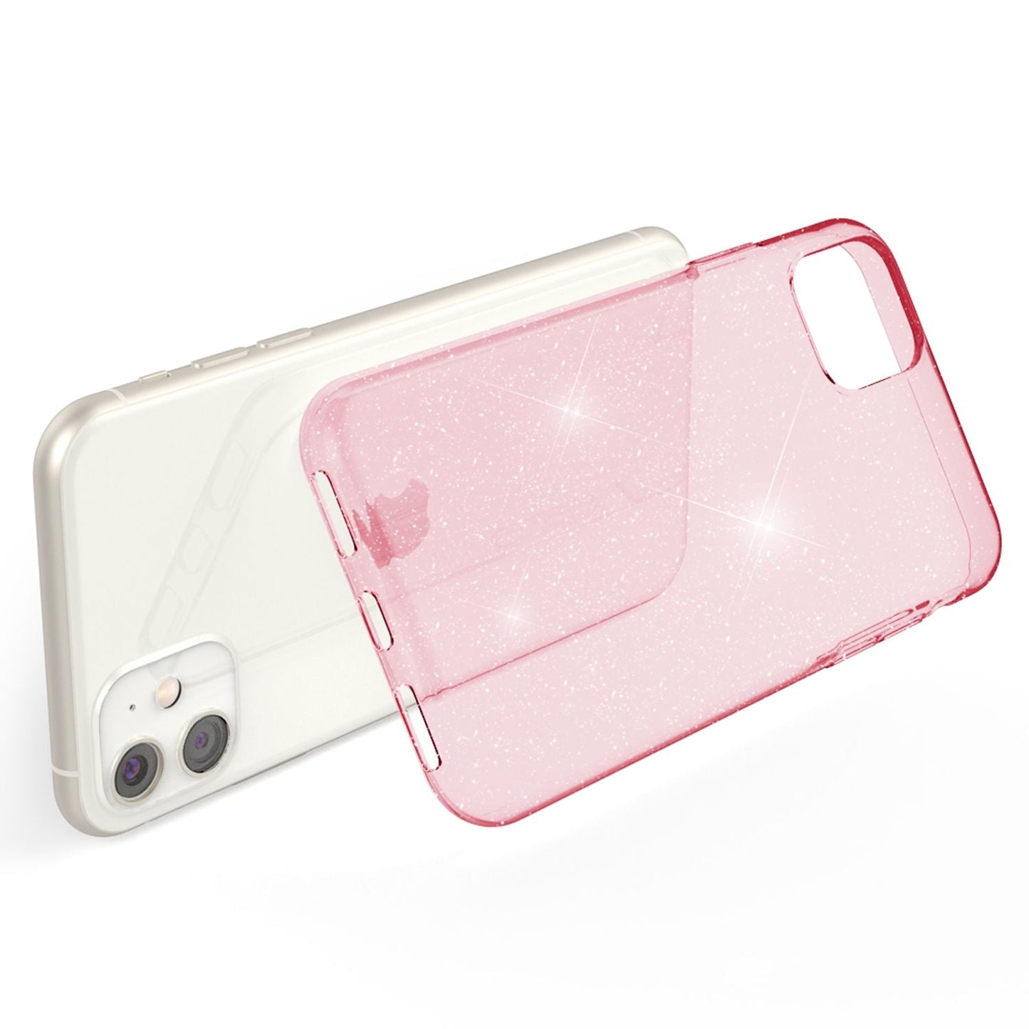 NALIA Glitzer Handyhülle für Apple iPhone 11 Hülle, Bling Silikon Handyhülle Cover