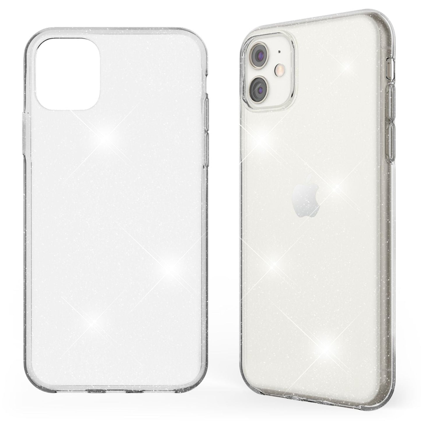 NALIA Glitzer Handyhülle für Apple iPhone 11 Hülle, Bling Silikon Handyhülle Cover