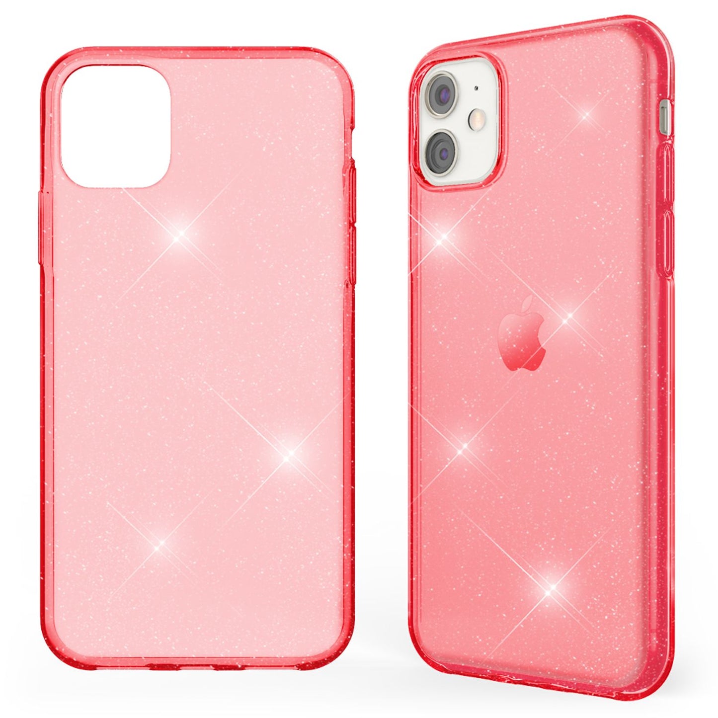 NALIA Glitzer Handyhülle für Apple iPhone 11 Hülle, Bling Silikon Handyhülle Cover