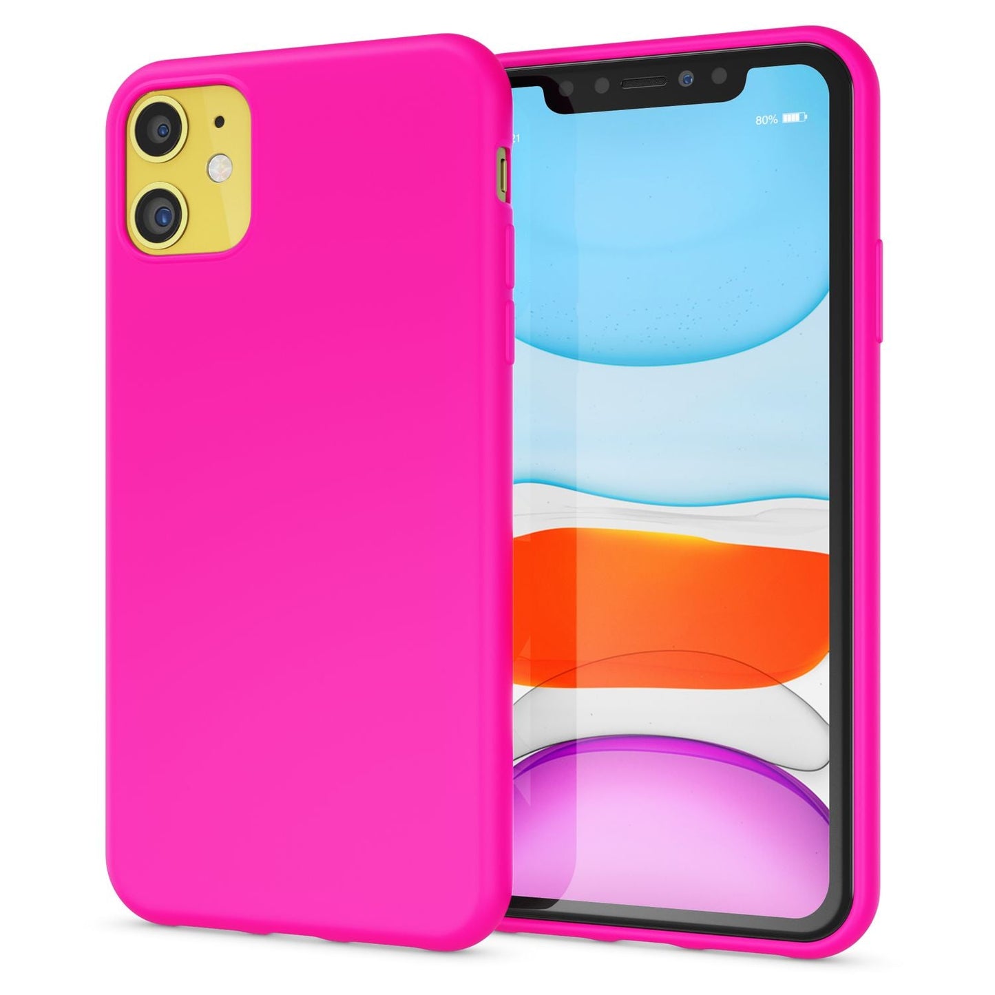 NALIA Neon Case Neonfarben - Kapazität iPhone 11, Größe 6,1 Zoll