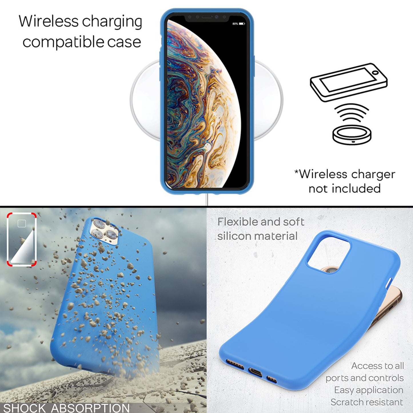 NALIA Neon Handy Hülle IPhone 11 Pro Strahlende Farben - Silikon Bumper Dicke 1,2 Mm Gewicht 9 g