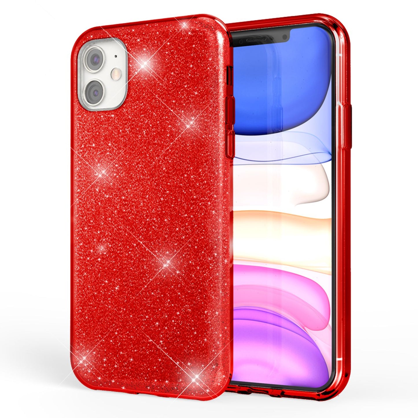 NALIA Glitzer Handyhülle kompatibel mit iPhone 11, Diamant Glitzer Handyhülle Bling Cover
