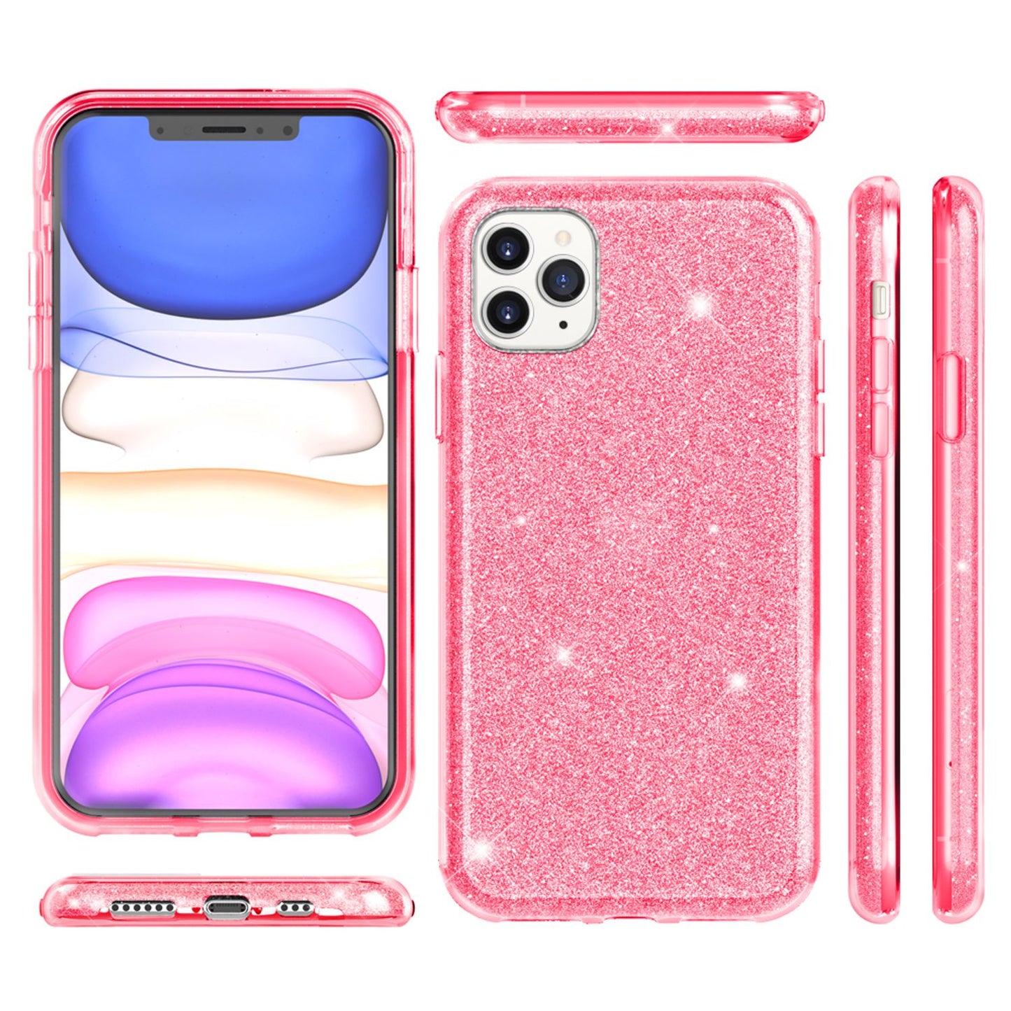 NALIA Glitzer Handyhülle kompatibel mit iPhone 11 Pro Max, Diamant Glitzer Handyhülle Bling
