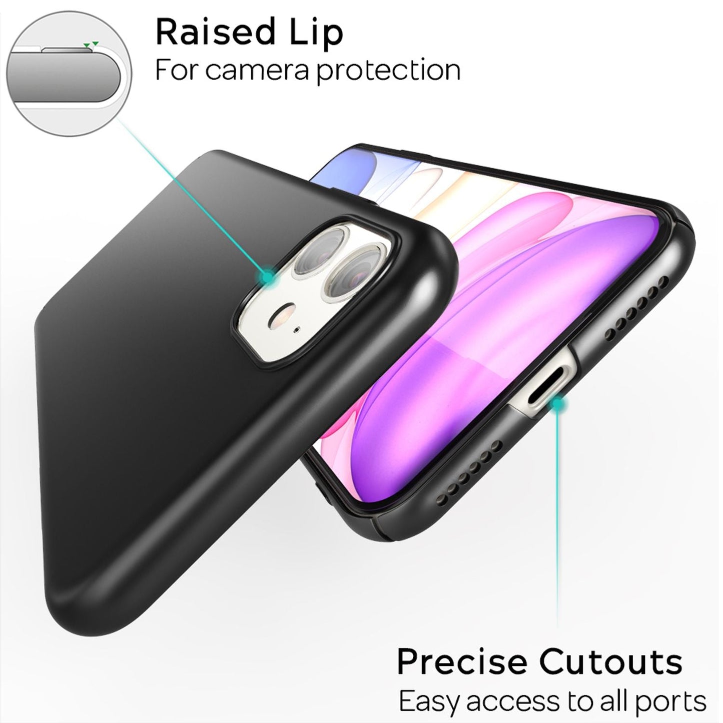 NALIA Handyhülle für iPhone 11, Schutz Case Cover Tasche Bumper Etui Schale