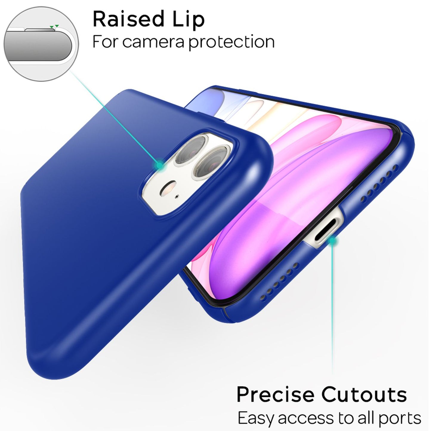 NALIA Handyhülle für iPhone 11, Schutz Case Cover Tasche Bumper Etui Schale