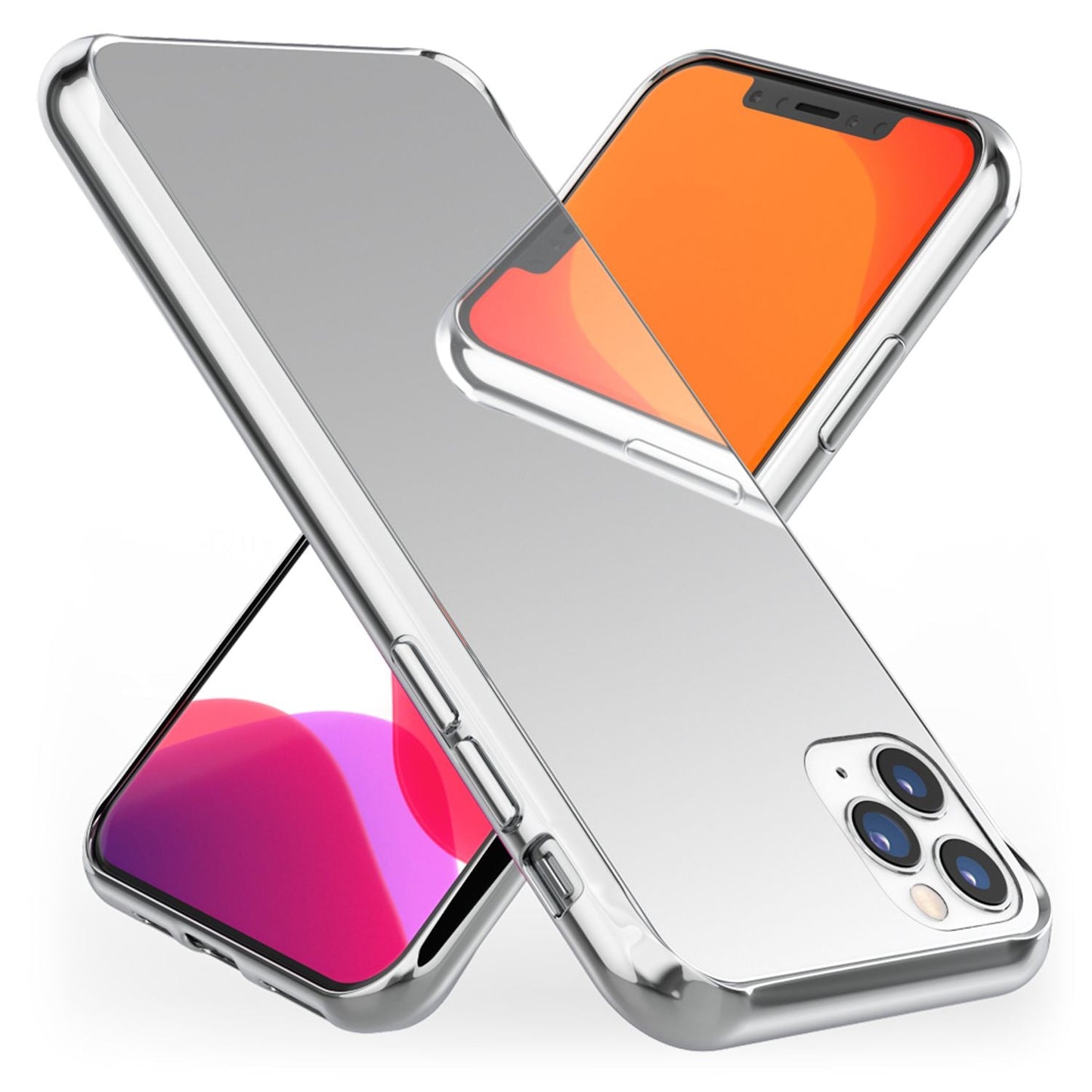 NALIA Spiegel Hart Glas Hülle für iPhone 11 Pro Max, Mirror Case 9H Glass Cover