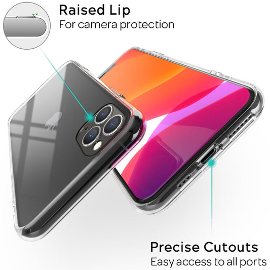 NALIA Hartglas Hülle - 9H Tempered Glass, Transparente Rückseite, Passgenau Für iPhone 11 Pro Max