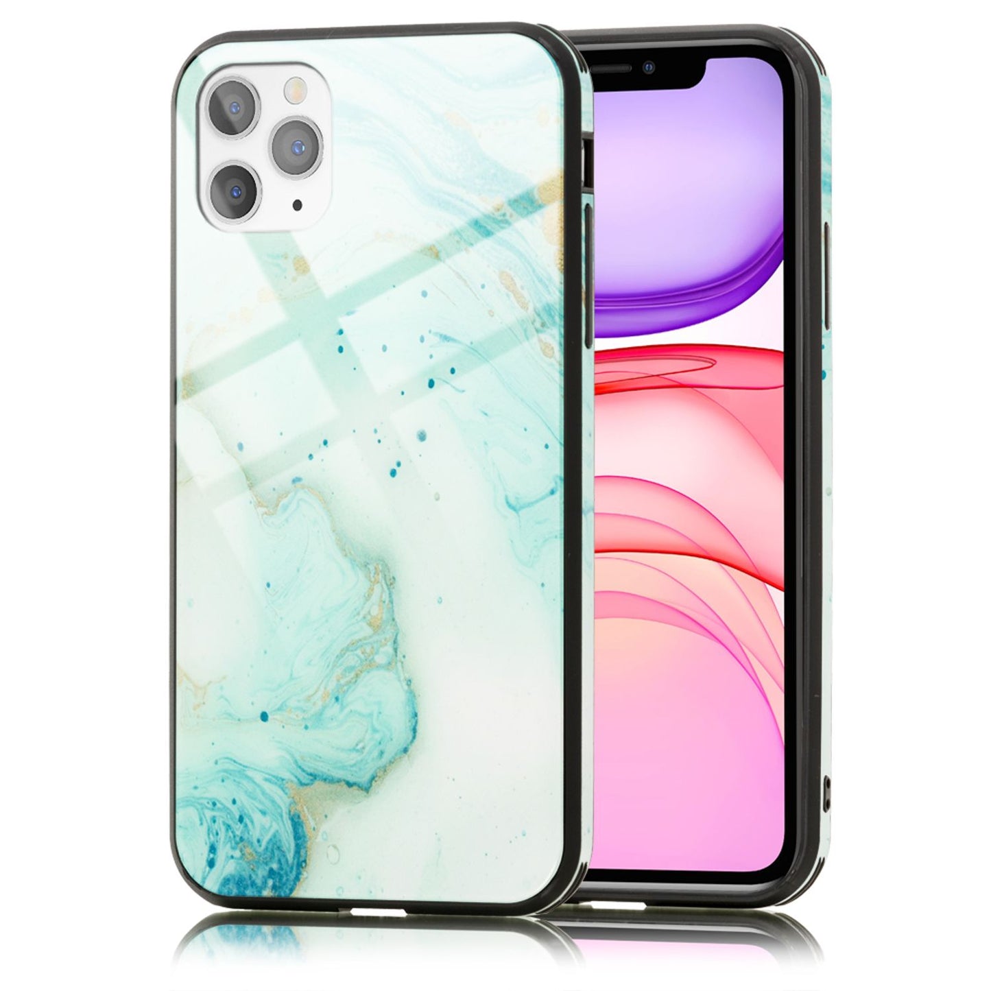 NALIA Hartglas Hülle IPhone 11 Pro Max - 9H Glas, Marmor, Passform