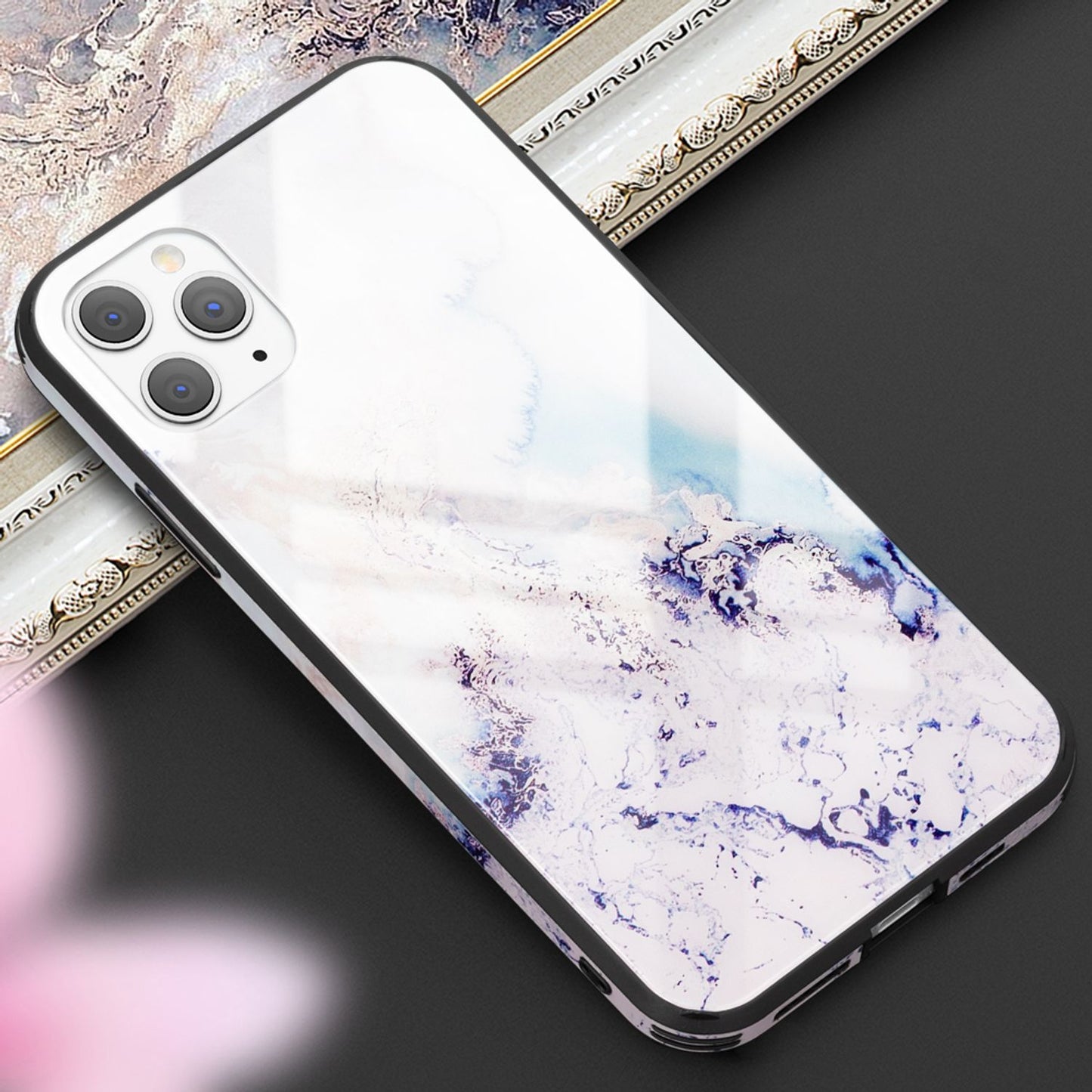 NALIA Hartglas Hülle IPhone 11 Pro Max - 9H Glas, Marmor, Passform