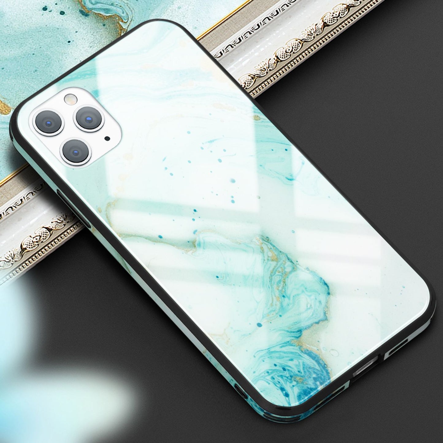 NALIA Hartglas Hülle IPhone 11 Pro Max - 9H Glas, Marmor, Passform