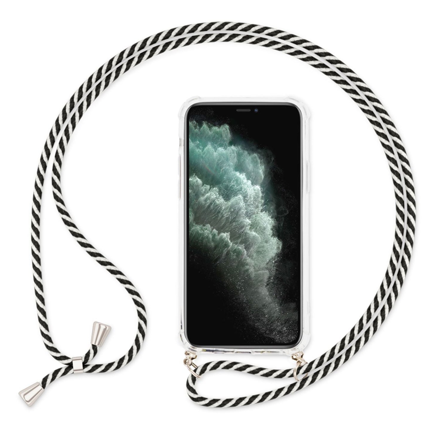 NALIA Hangit Hülle iPhone 11 Pro - Umhängehülle Mit Kette Aus Leder Verstellbare Kettenlänge 60 cm
