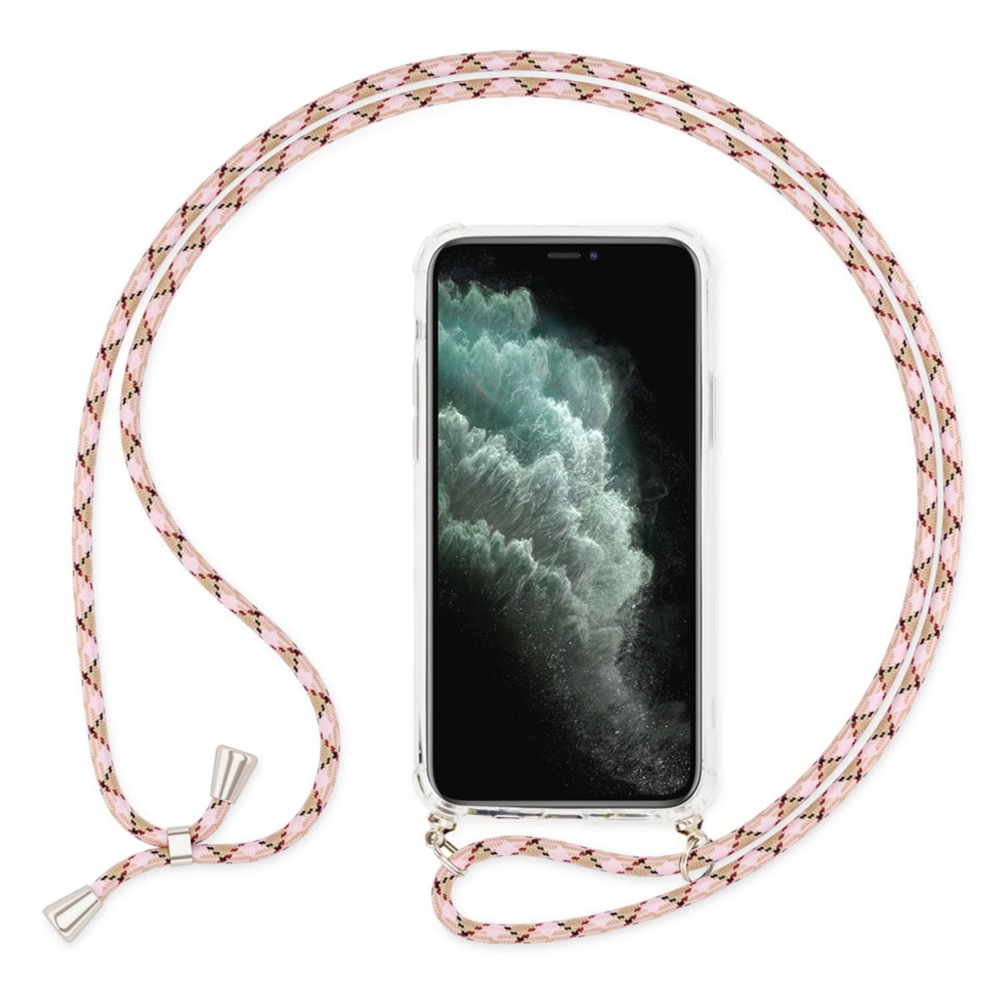 NALIA Hangit Hülle iPhone 11 Pro - Umhängehülle Mit Kette Aus Leder Verstellbare Kettenlänge 60 cm