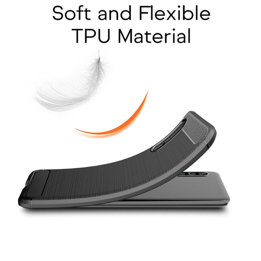 NALIA Carcasă Design pentru Galaxy A90 5G Vortex Carbon - Dimensiune compatibilă cu A90 5G, Material Silicon TPU, Culoare Negru