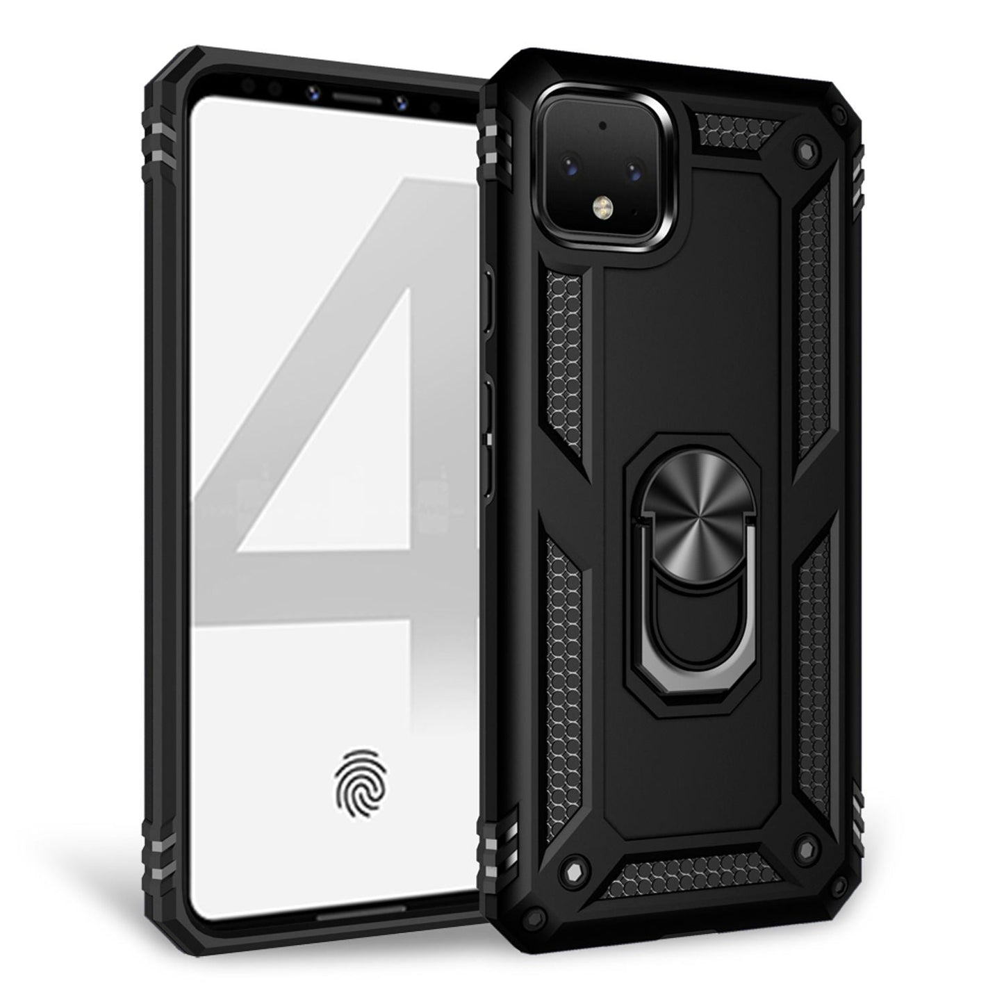 NALIA Ring Handy Hülle für Google Pixel 4 XL, Case für magnetische Halterung