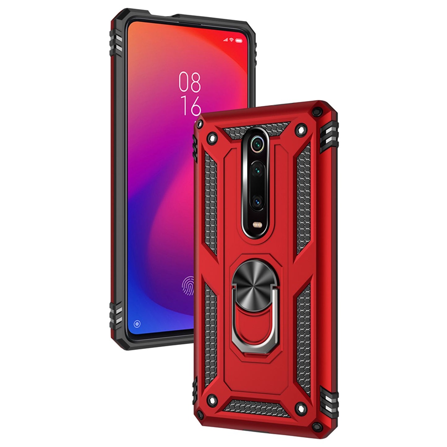 NALIA Ring Case für Xiaomi Mi 9T / 9T Pro Hülle, Stoßfeste Handyhülle mit Halter