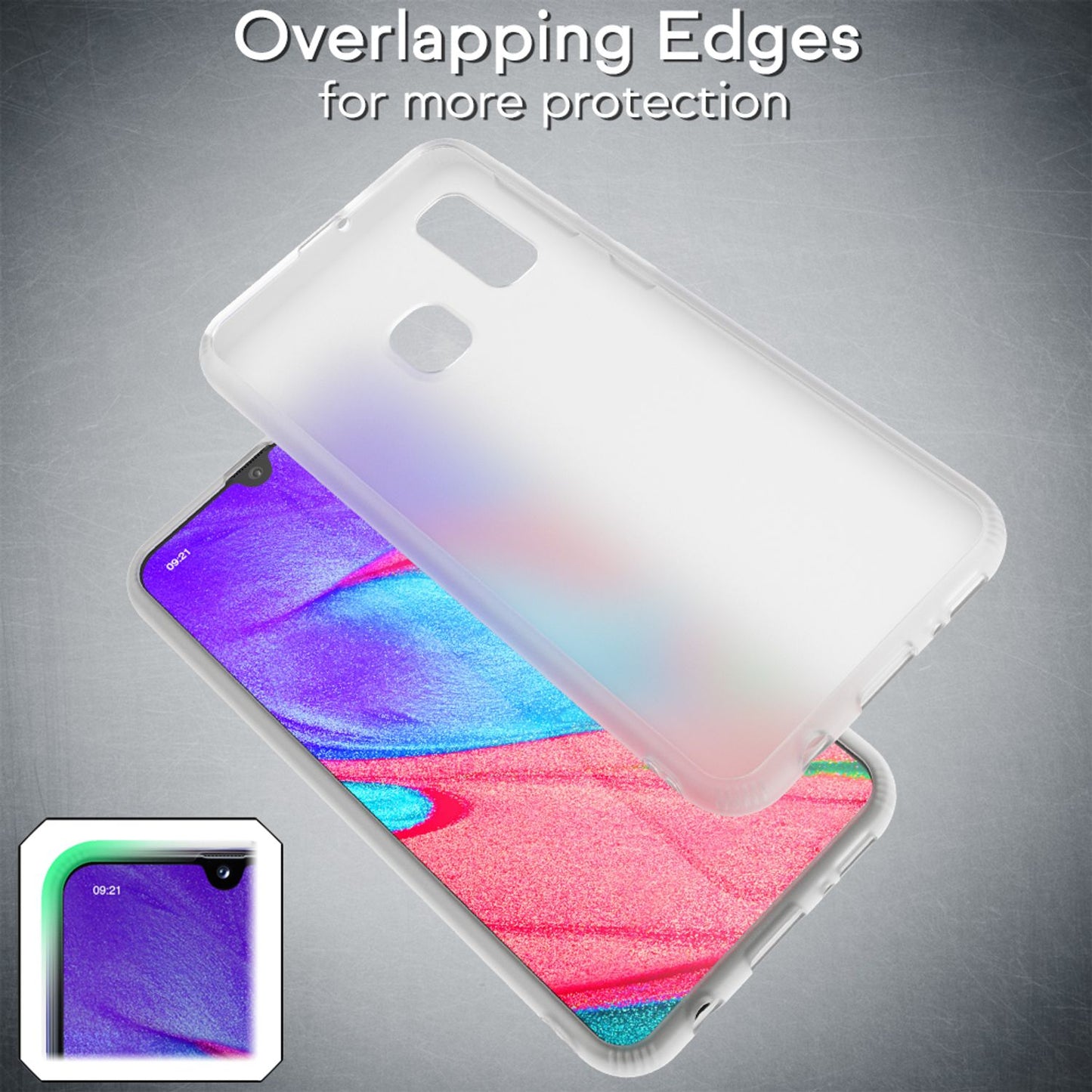 NALIA Galaxy A40 Dünne Silikonhülle - Passgenaues TPU Case Transparent Kratzfest