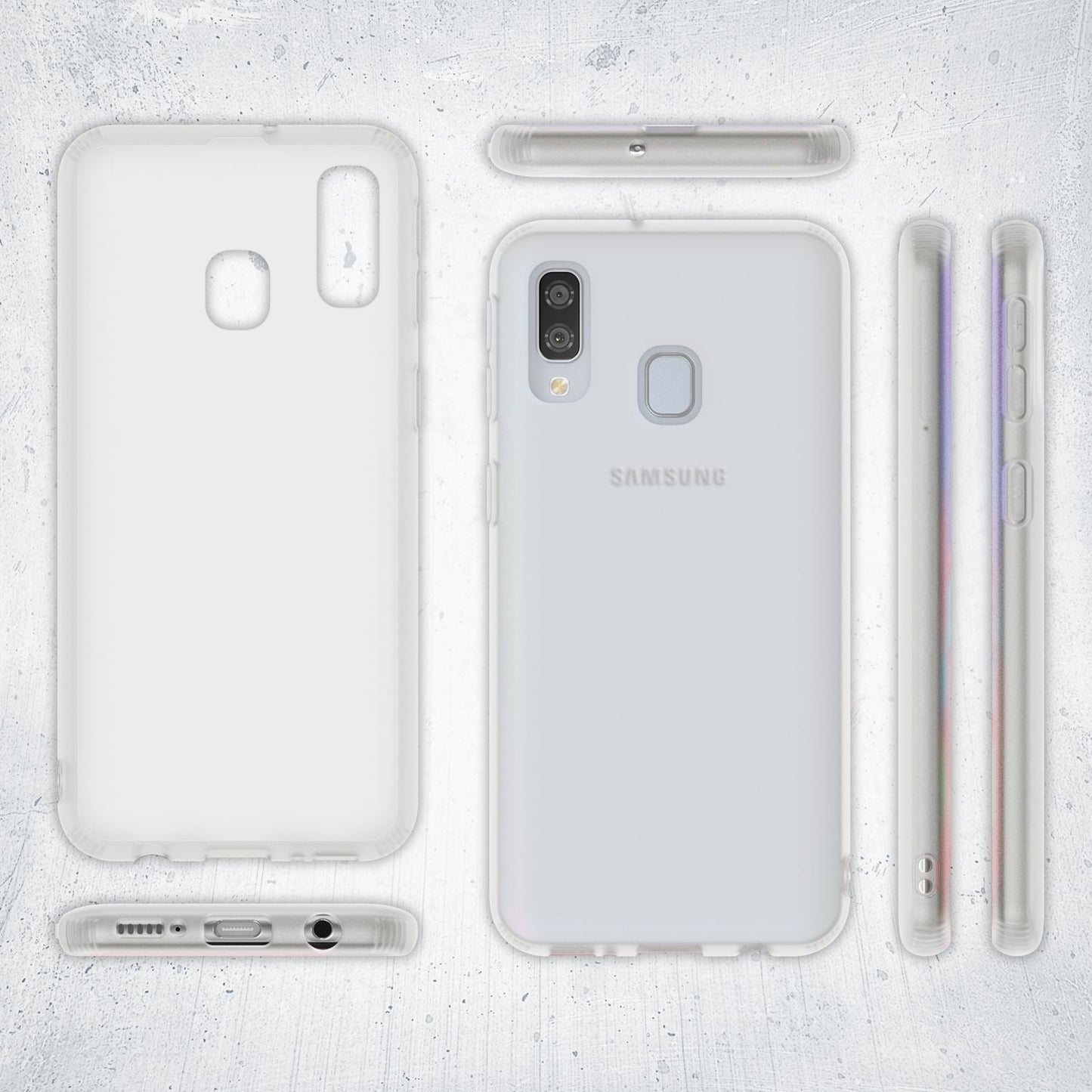 NALIA Galaxy A40 Dünne Silikonhülle - Passgenaues TPU Case Transparent Kratzfest