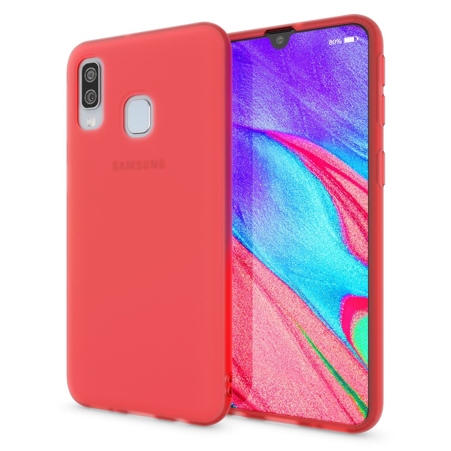 NALIA Galaxy A40 Dünne Silikonhülle - Passgenaues TPU Case Transparent Kratzfest