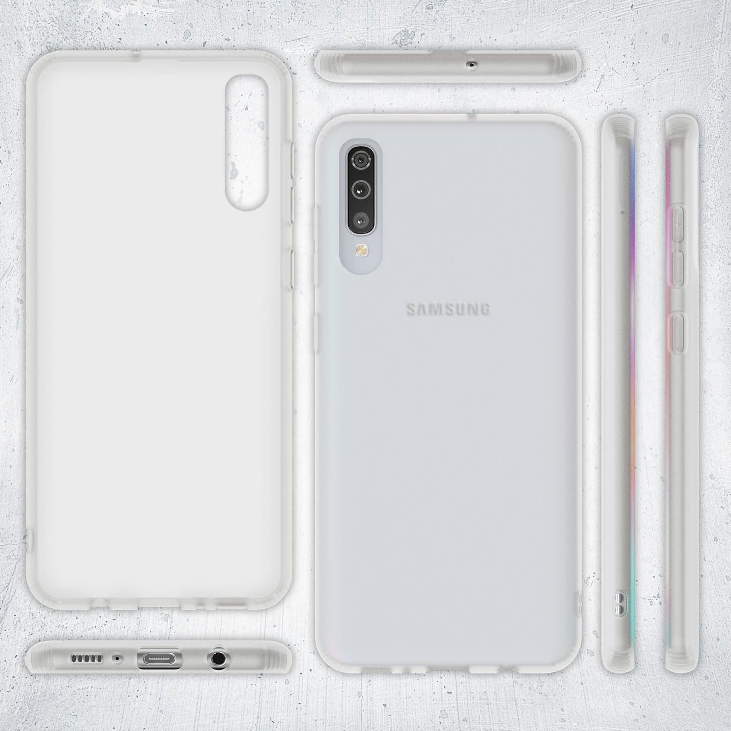 NALIA Galaxy A70 Slim Hülle - Dünn, Transparent, TPU Schutzhülle Weiches Silikon Etui Für Galaxy A70