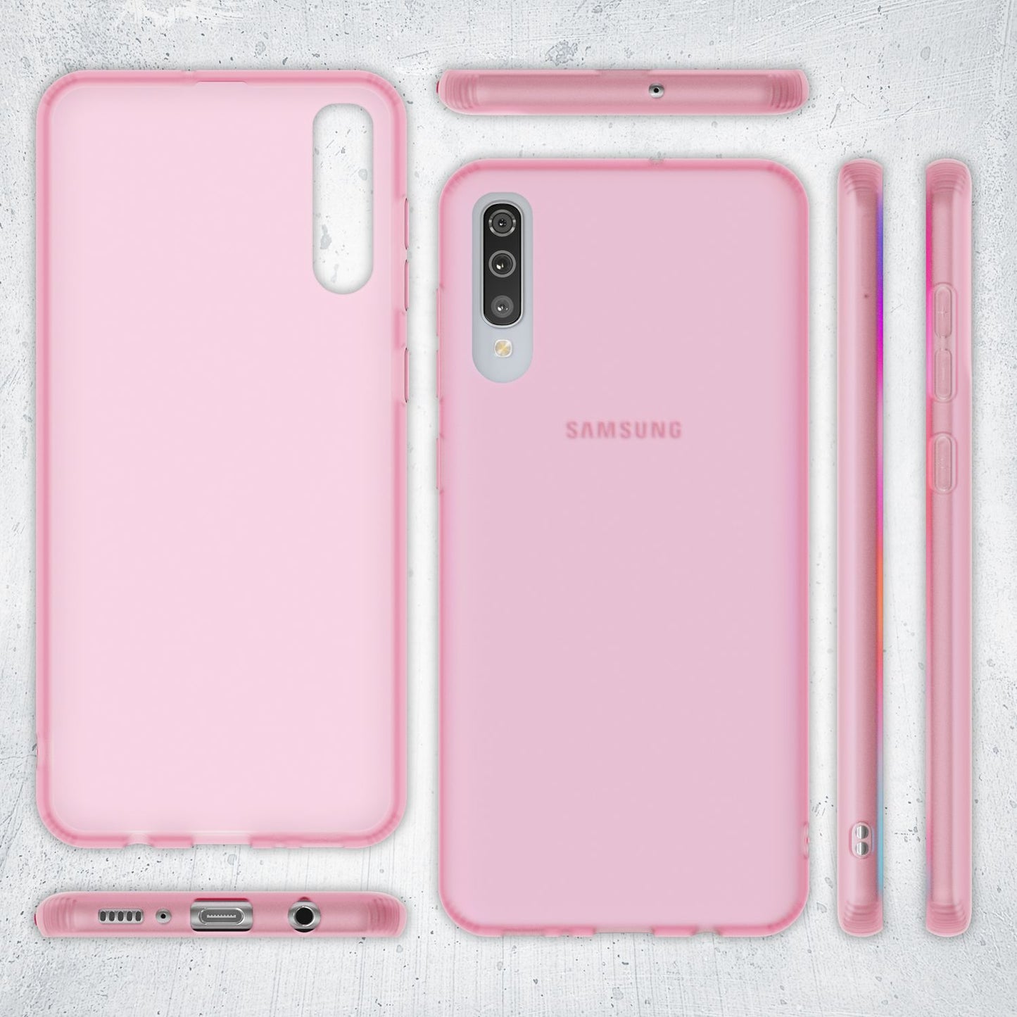 NALIA Galaxy A70 Slim Hülle - Dünn, Transparent, TPU Schutzhülle Weiches Silikon Etui Für Galaxy A70