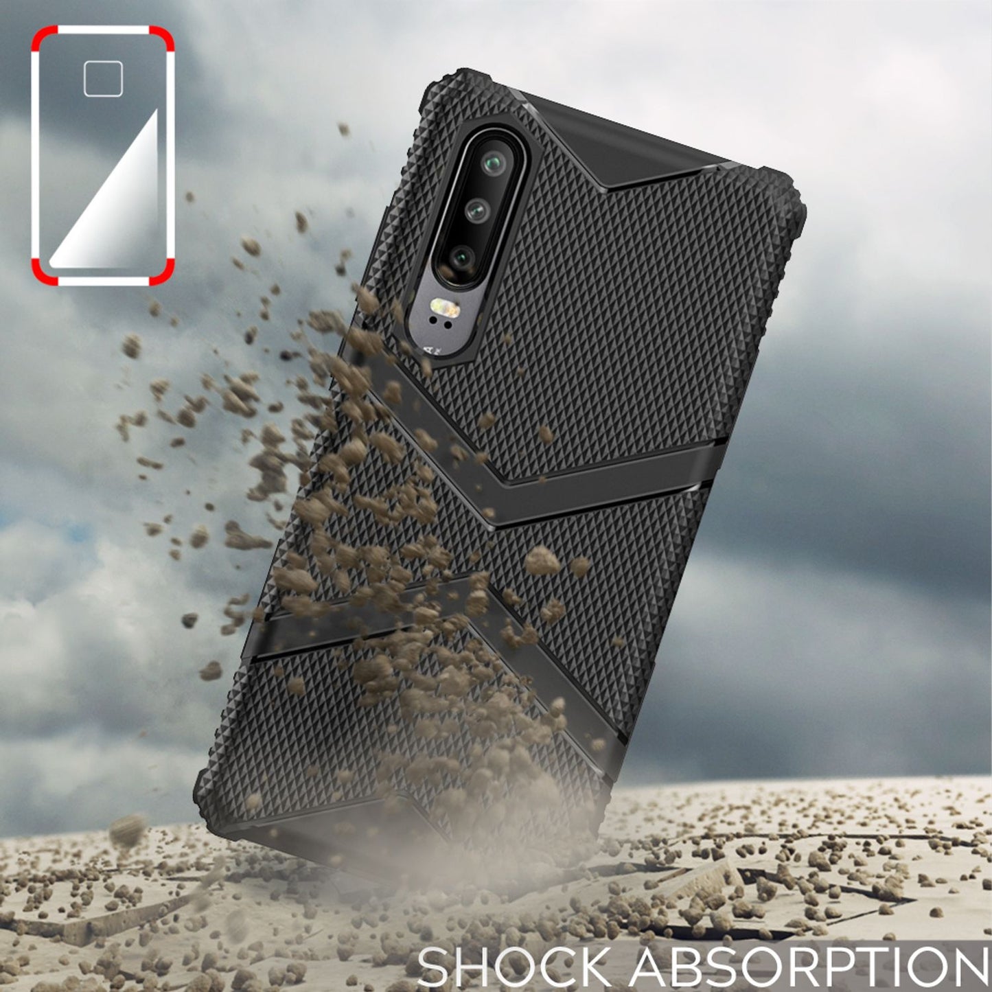 NALIA Handy Hülle kompatibel mit Huawei P30, Silikon Case Cover Bumper stoßfest