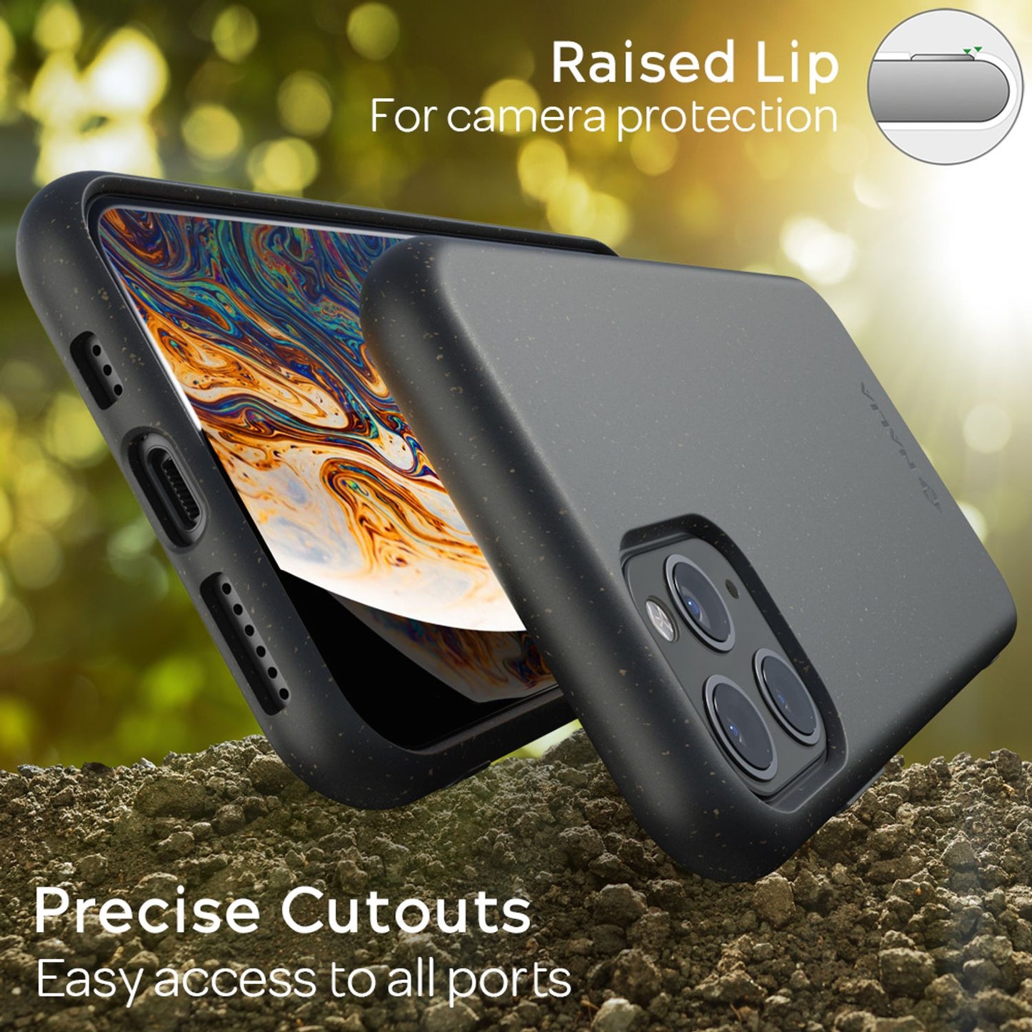 NALIA Bio Handy Hülle für iPhone 11 Pro Max, Nachhaltig Abbaubar Öko Case Cover