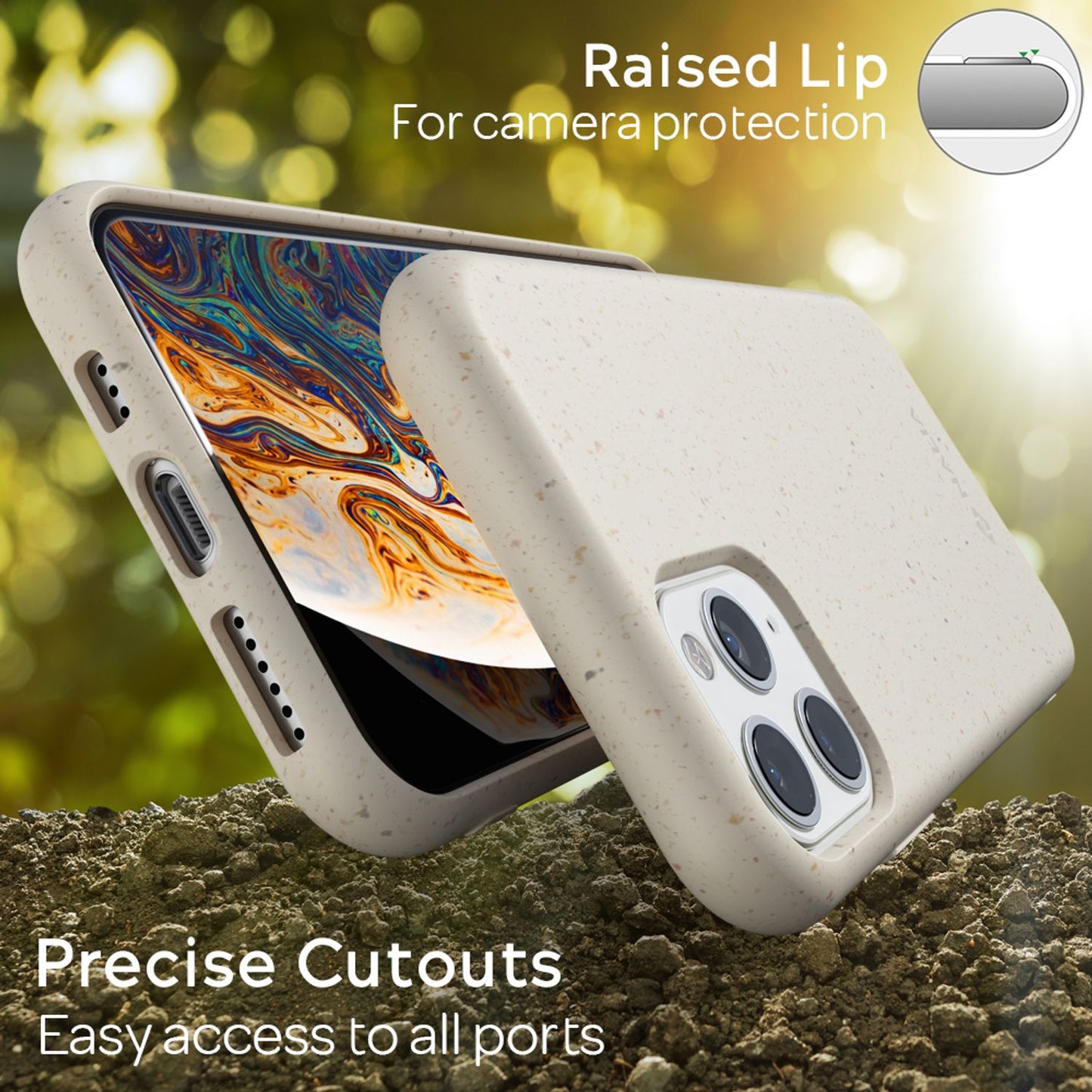 NALIA Bio Handy Hülle für iPhone 11 Pro Max, Nachhaltig Abbaubar Öko Case Cover