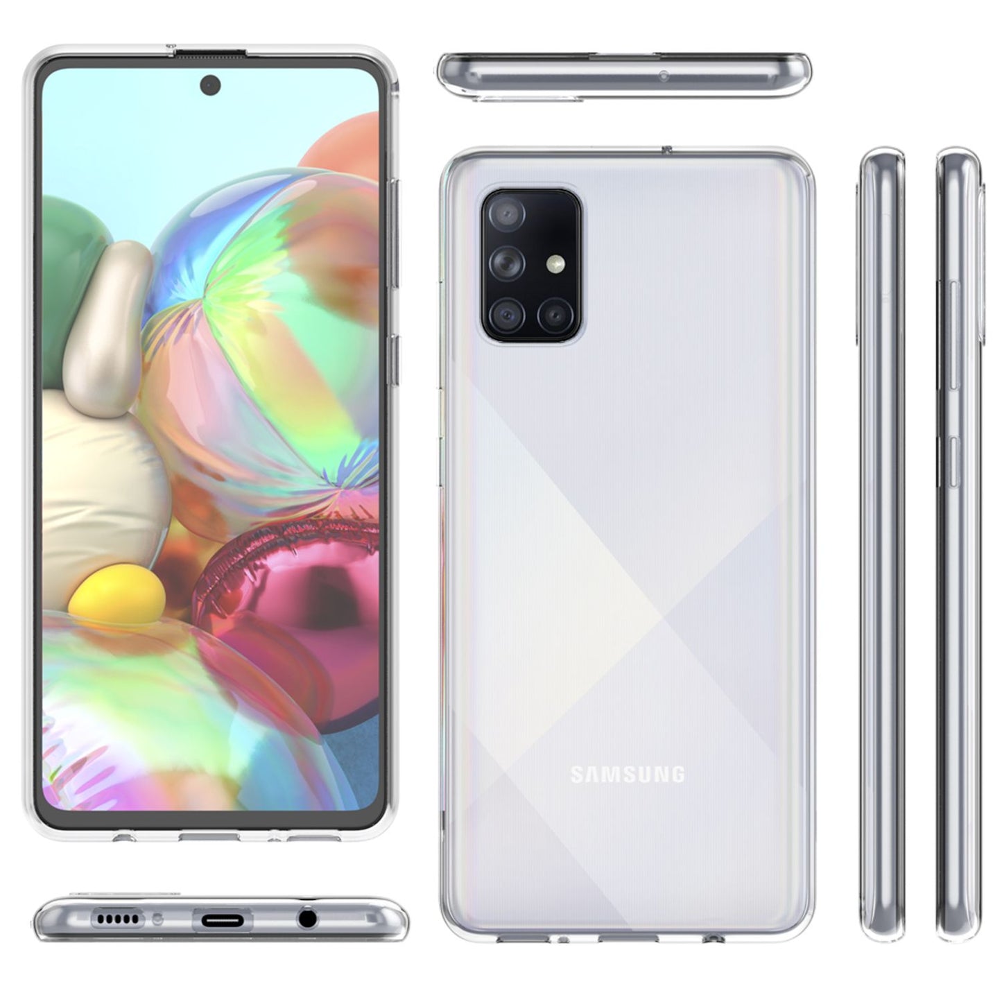 NALIA Galaxy A51 AirFlex Transparente Silikonhülle - Material Silikon, Dicke 0,7 mm, Passgenau