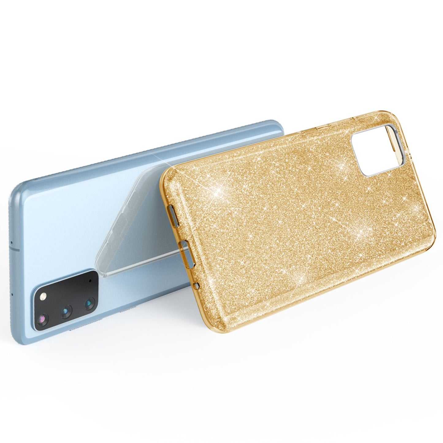 NALIA Glitter Case für Samsung Galaxy S20, Diamant Schutz Hülle Handy Tasche