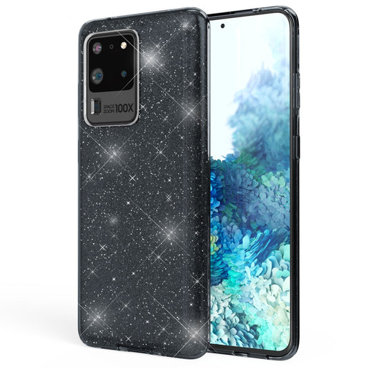 NALIA Glitter Case für Samsung Galaxy S20 Ultra, Diamant Schutz Hülle Bumper