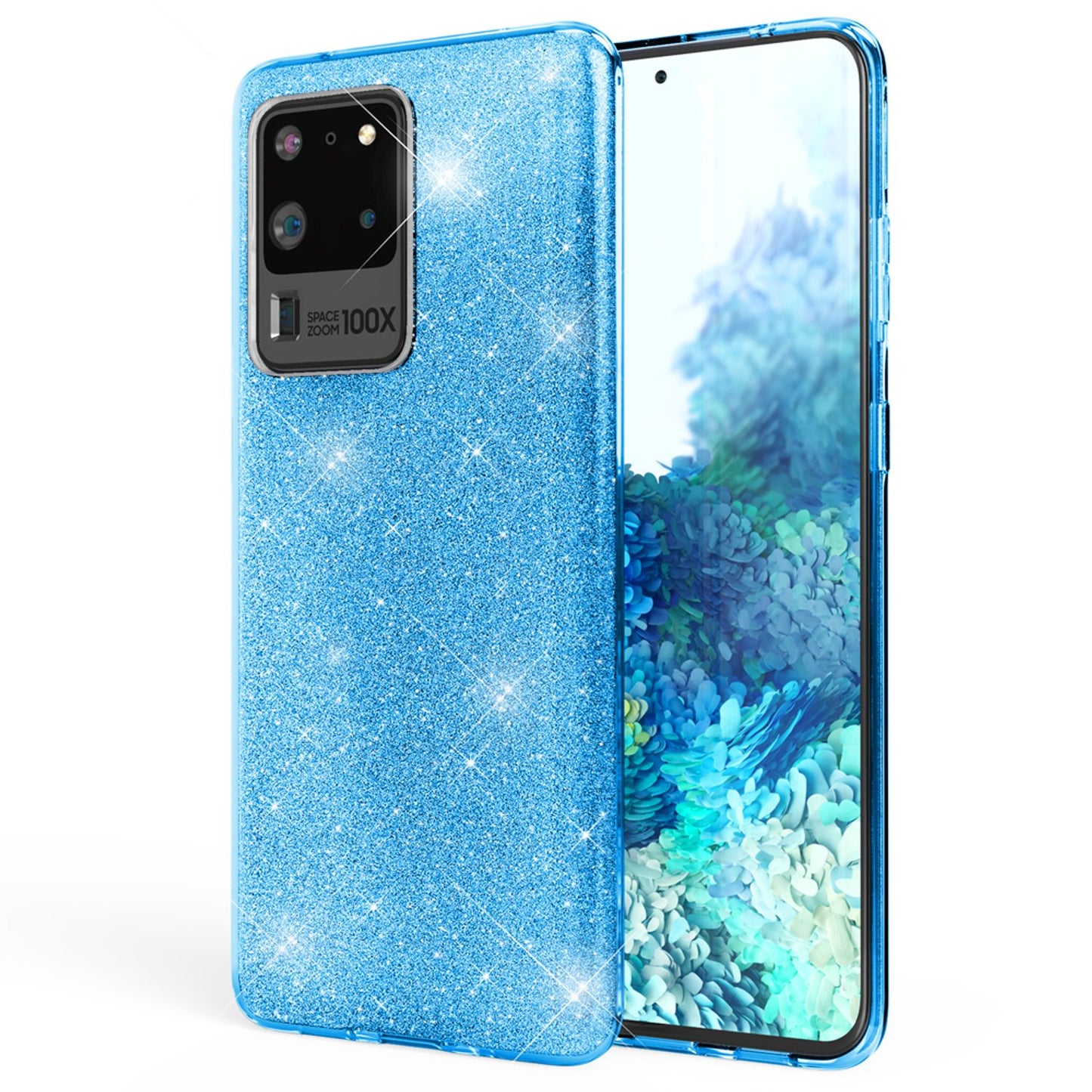 NALIA Glitter Case für Samsung Galaxy S20 Ultra, Diamant Schutz Hülle Bumper