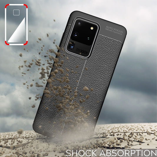 NALIA Handyhülle für Samsung Galaxy S20 Ultra, Leder Optik Handy Hülle Tasche