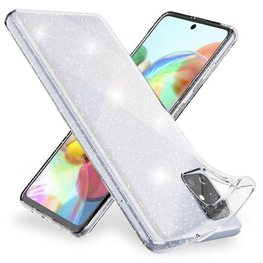 NALIA Glitzer Handyhülle für Samsung Galaxy A51 Hülle, Bling Silikon Handyhülle Cover