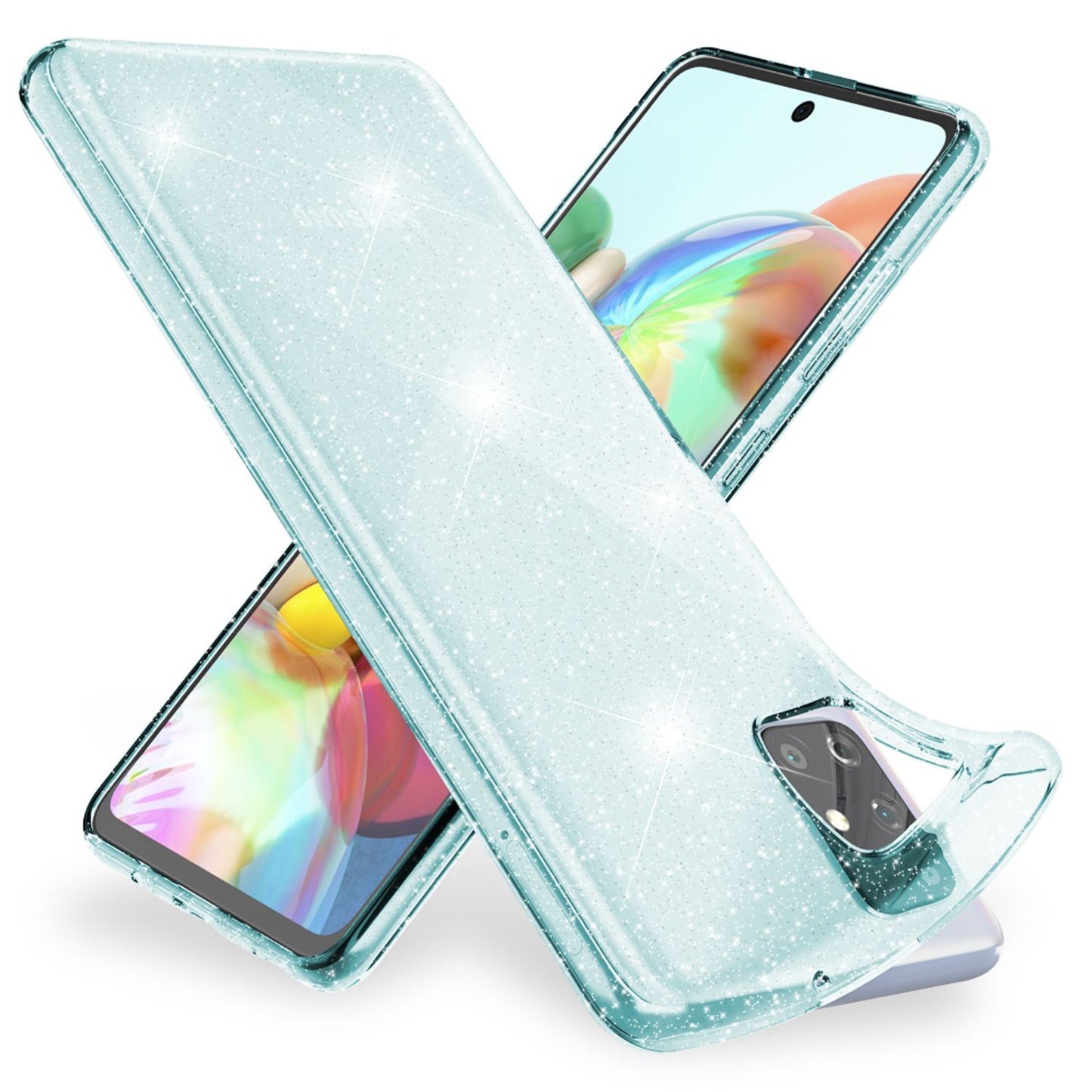 NALIA Glitzer Handyhülle für Samsung Galaxy A51 Hülle, Bling Silikon Handyhülle Cover