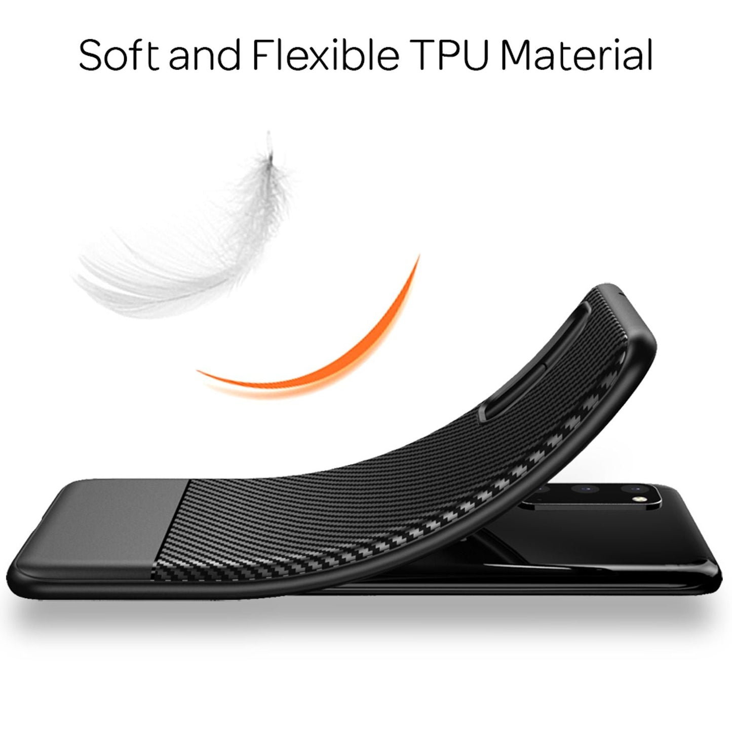 NALIA Carbon Case für Samsung Galaxy S20, Silikon Handy Hülle TPU Schutz Cover