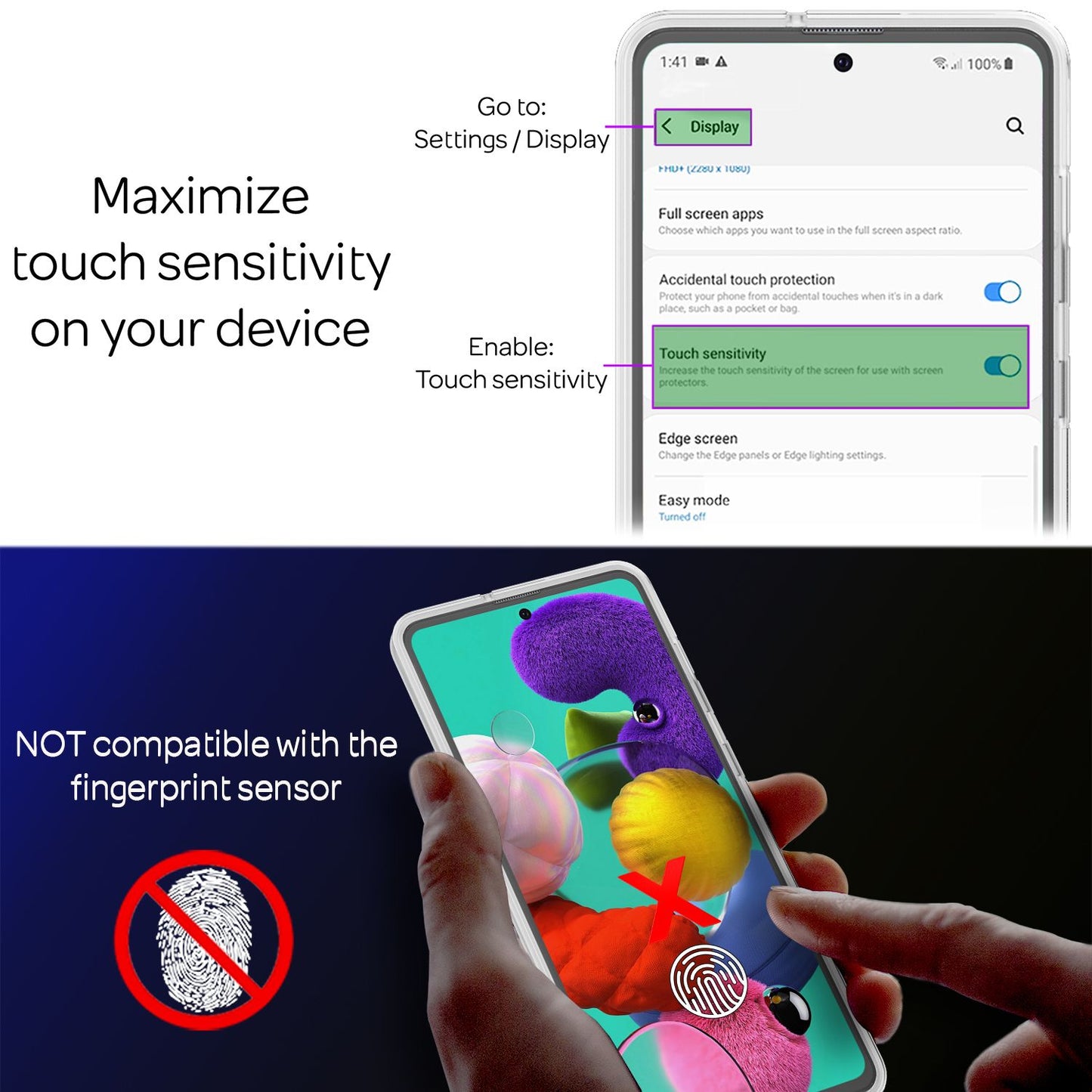 NALIA Berlin 360Guard Hülle - Transparent Komplettschutz Dicke 0,8 mm Kompatibel Galaxy A51