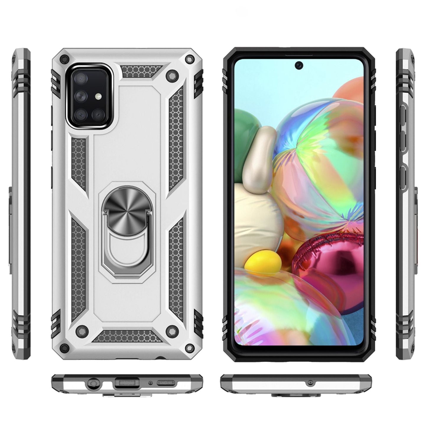 NALIA Ring Hülle für Samsung Galaxy A51, Handy Schutz Tasche Cover Case Bumper