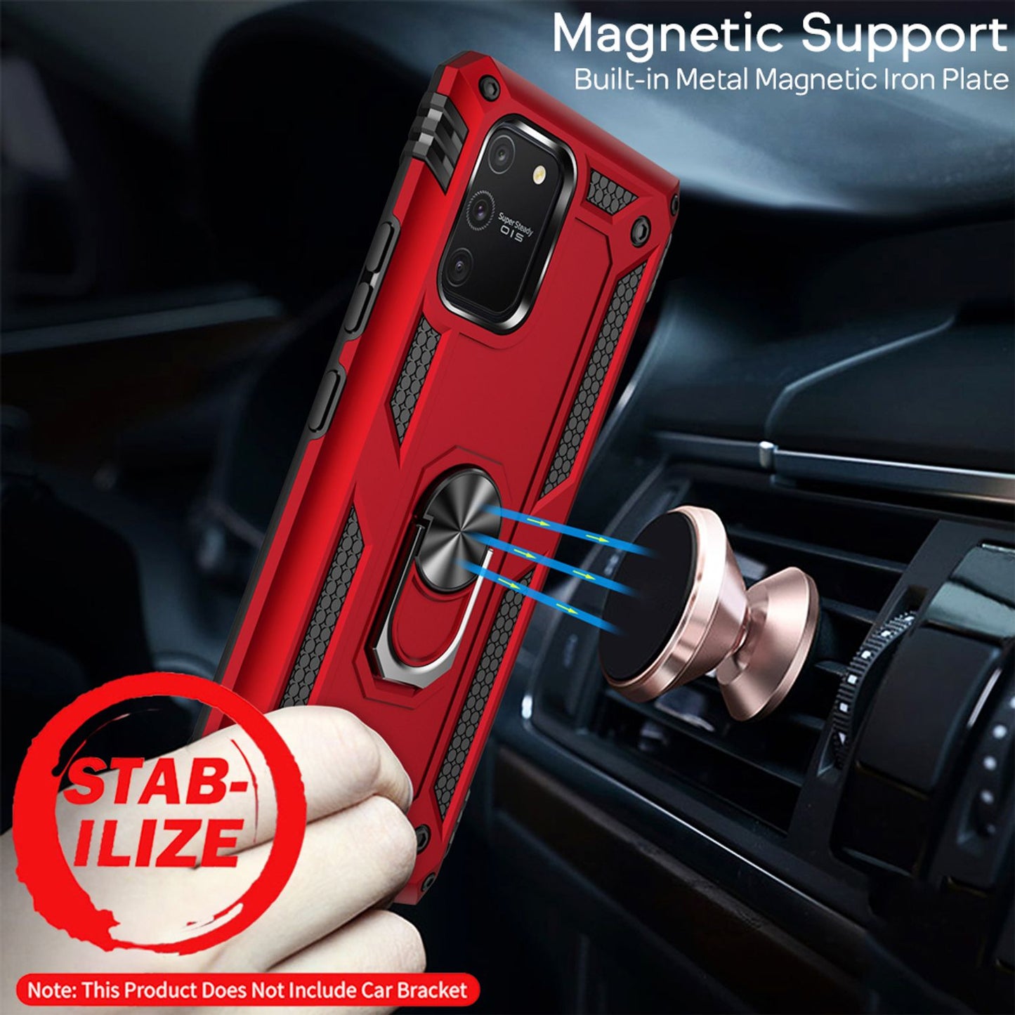 Husă NALIA RingDefend Protection - Carcasă TPU, rezistentă la șocuri, potrivită perfect pentru Galaxy S10 Lite