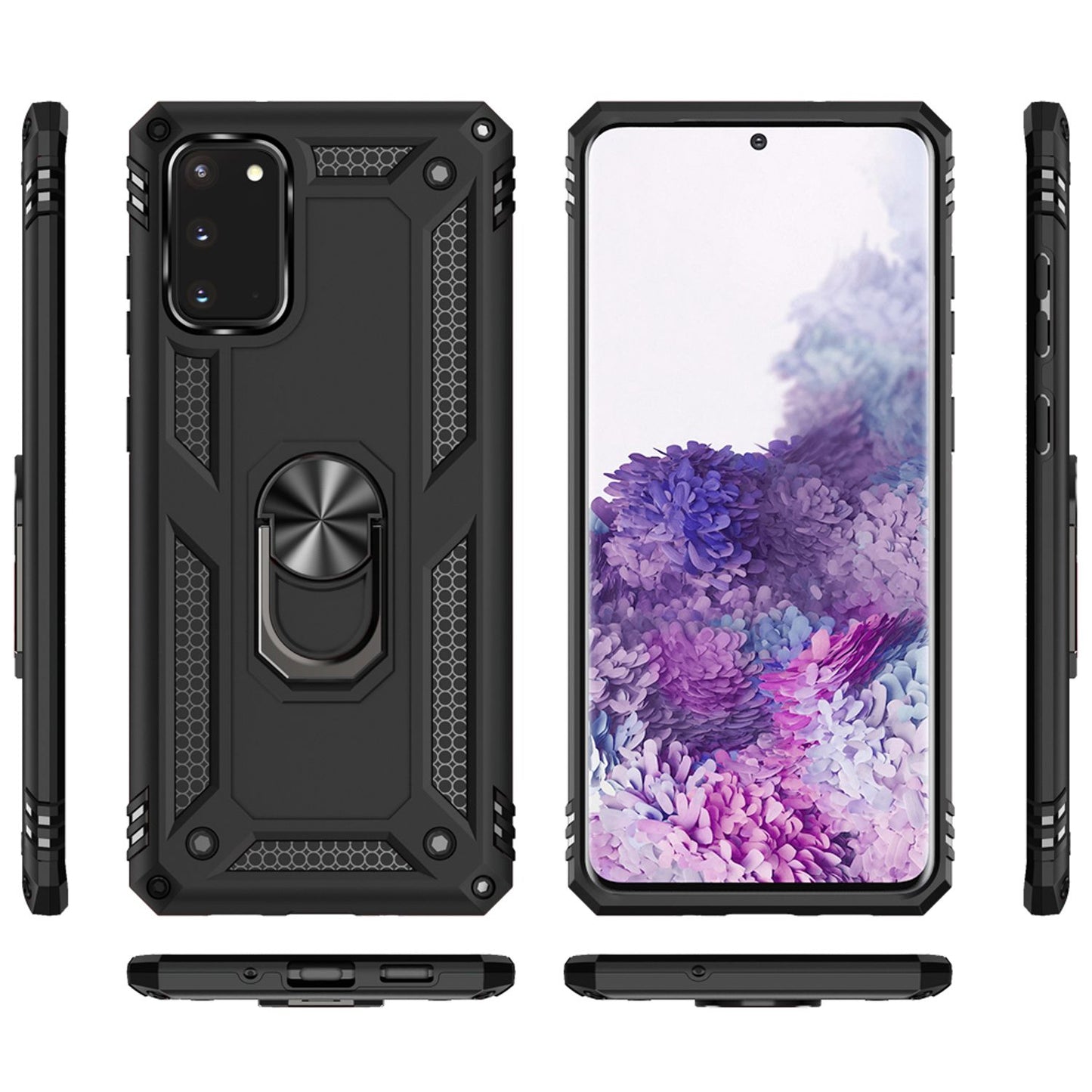 NALIA Ring Hülle für Samsung Galaxy S20, Handy Schutz Tasche Cover Case Bumper