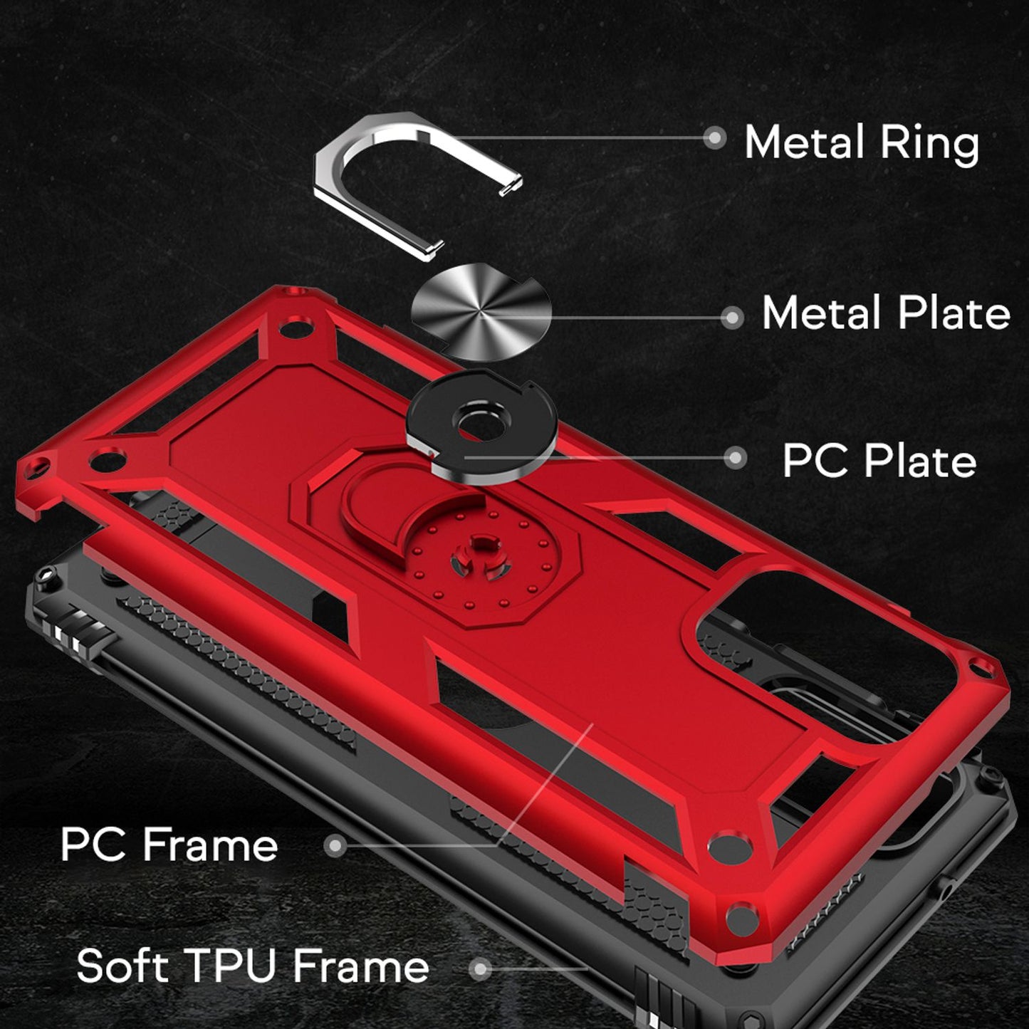 NALIA Ring Hülle für Samsung Galaxy S20 Plus, Handy Schutz Tasche Cover TPU Case